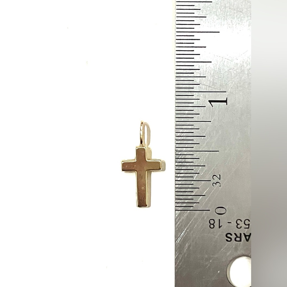 Dainty 14K Gold Cross Pendant - Picture 5 of 6